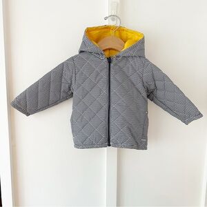 PETIT BATEAU yellow reversible windbreaker jacket